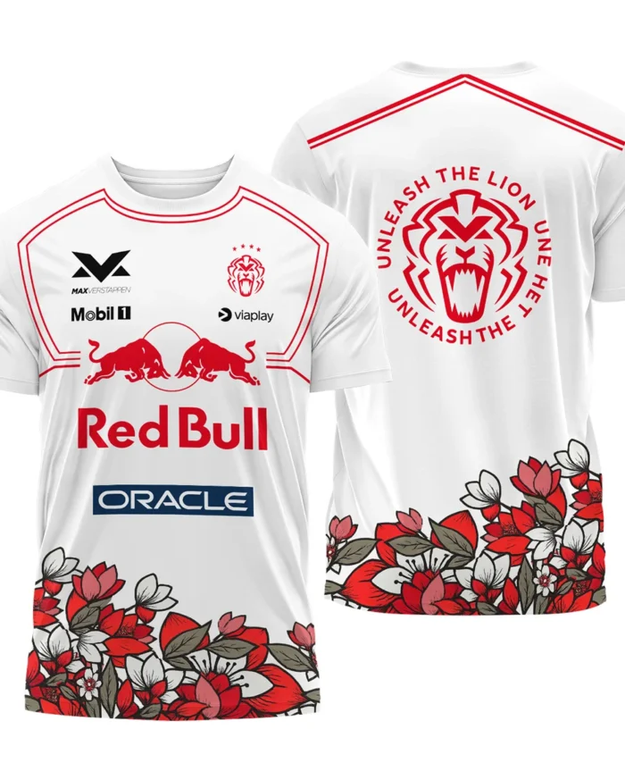 Japanese GP Unleash The Lion Max Verstappen Red Bull Racing F1 T-Shirt BLVAMV281125A5TS