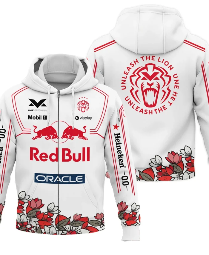 Japanese GP Unleash The Lion Max Verstappen Red Bull Racing F1 Zipper Hoodie BLVAMV281125A5ZHD