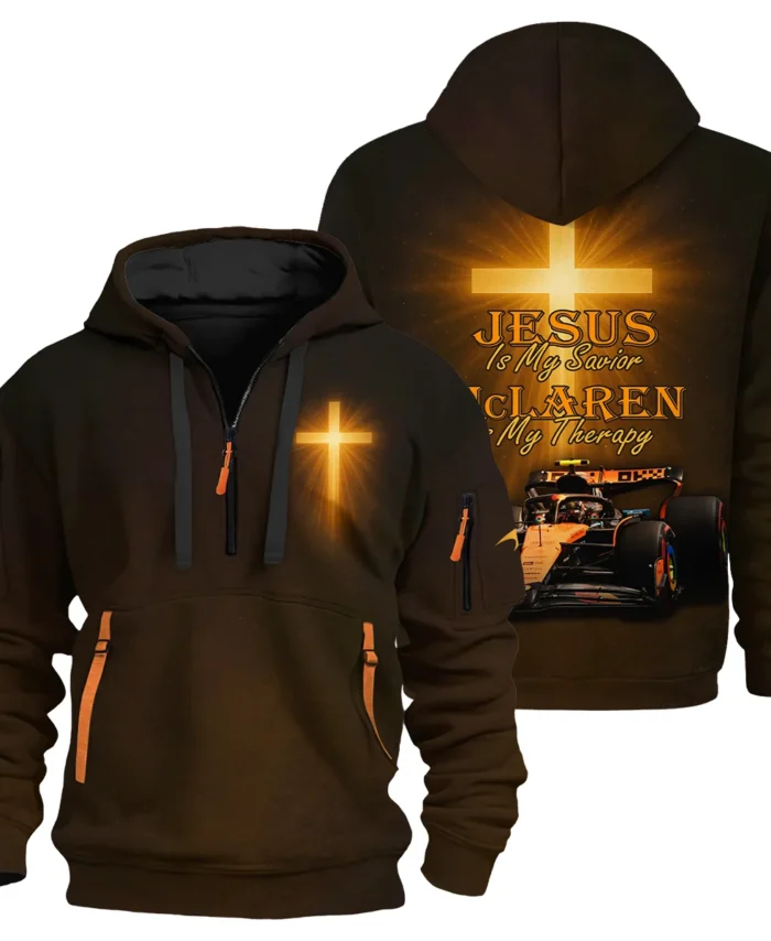 Jesus is my Savior - Hoodie Half Zip BLMCL251025A1HDF