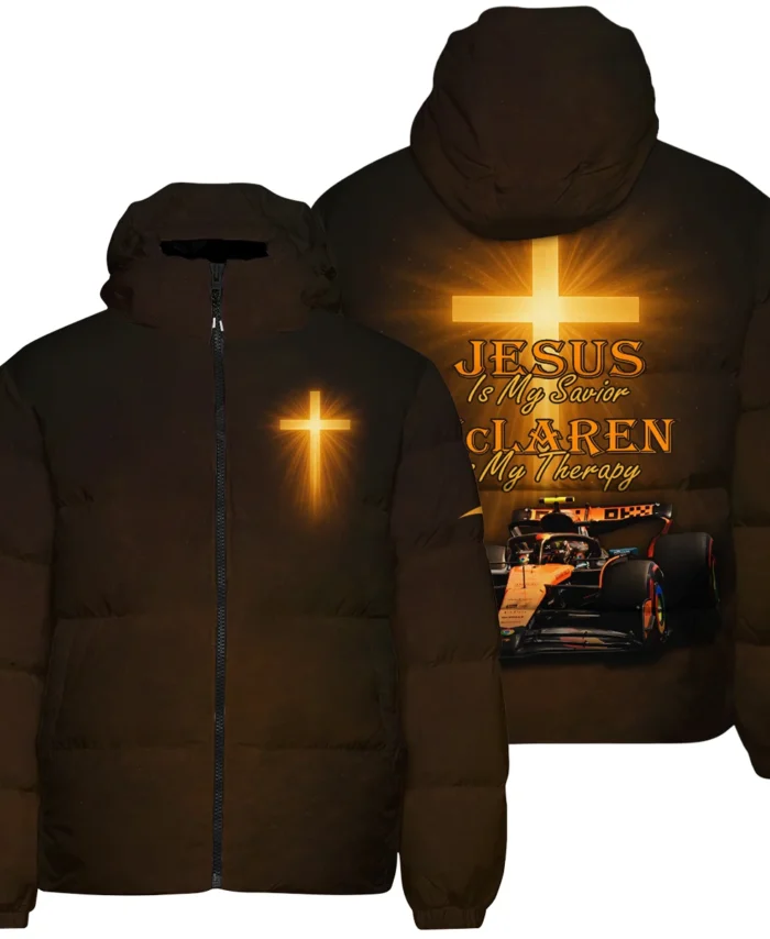 Jesus is my Savior McLaren is my Therapy - Down & Puffer Jackets BLMCL251025A1HCJ