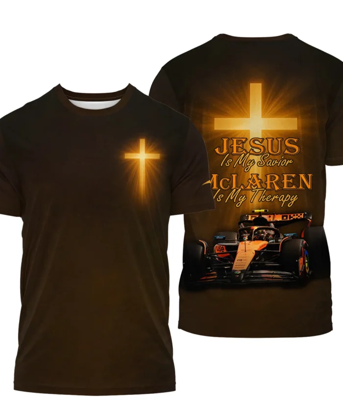Jesus is my Savior McLaren is my Therapy - T-Shirt BLMCL251025A1TS