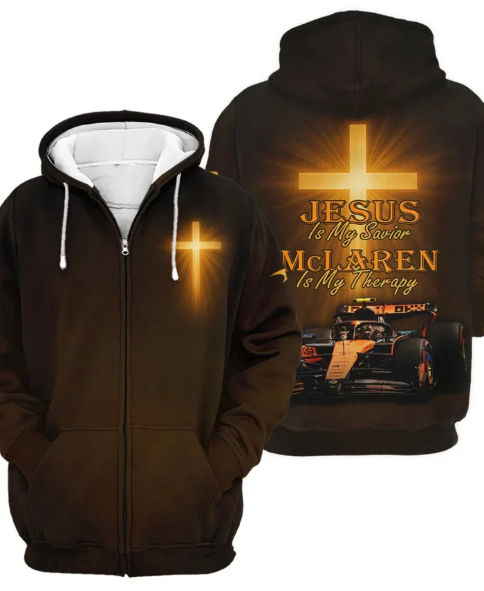 Jesus is my Savior McLaren is my Therapy - Zipper Hoodie BLMCL251025A1ZHD