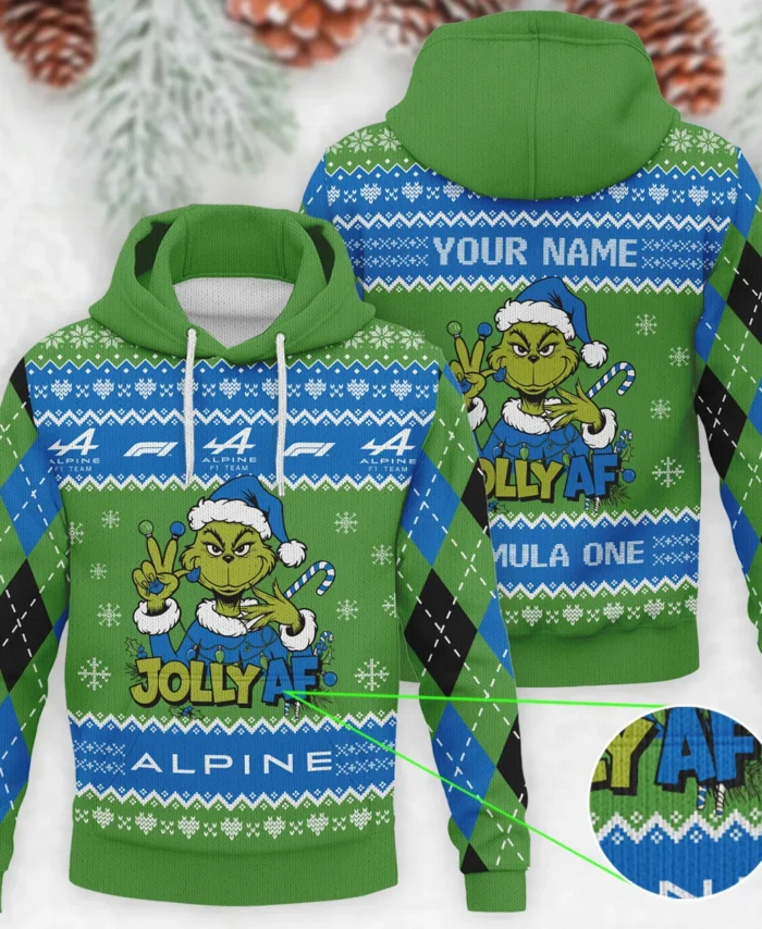 Jolly AF The Grinch Alpine Formula 1 - Knitted Hoodie BLVAF12209250A16ALP