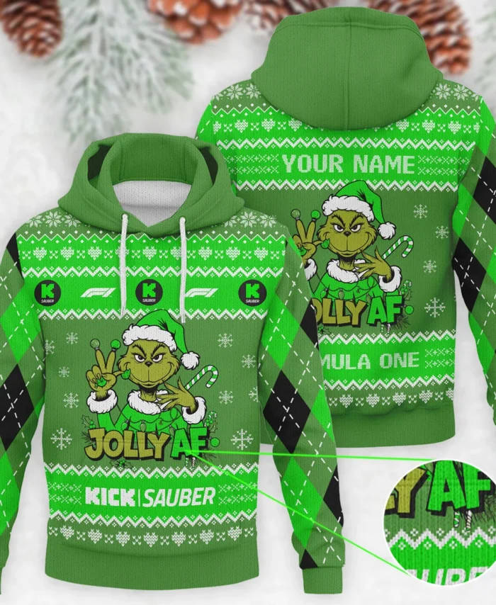 Jolly AF The Grinch Kick Sauber Formula 1 - Knitted Hoodie BLVAF12209250A16KS