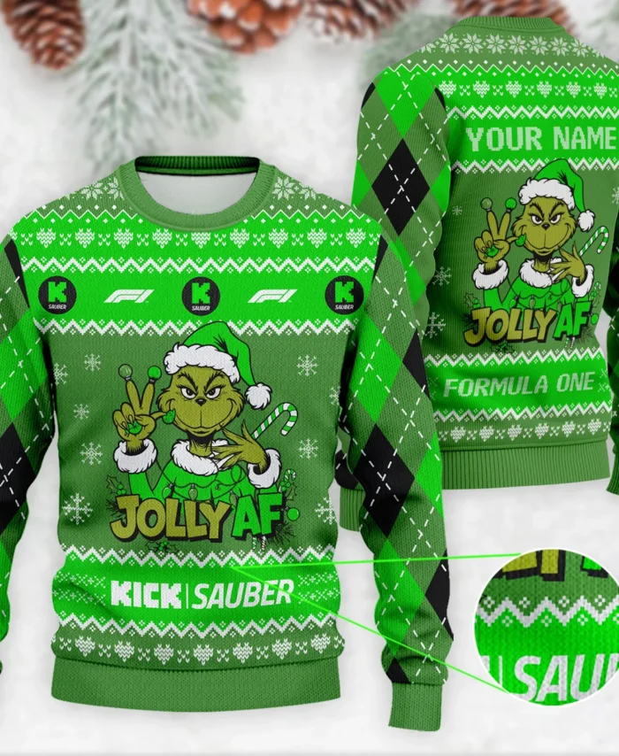 Jolly AF The Grinch Kick Sauber Formula 1 - Ugly Sweater BLVAF1220925A16KS