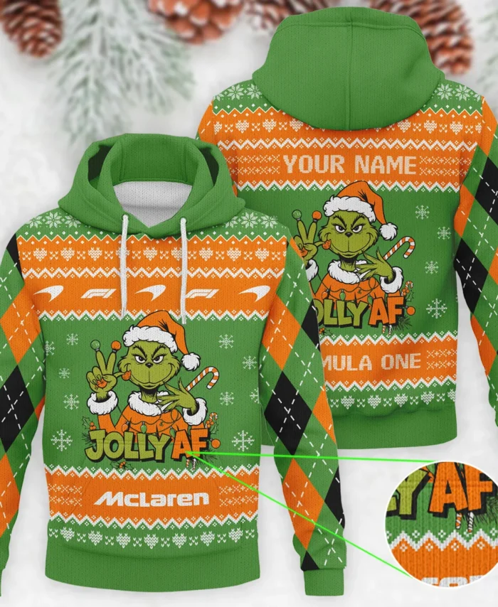 Jolly AF The Grinch McLaren Formula 1 - Knitted Hoodie BLVAF12209250A16MCL