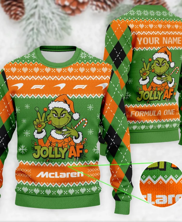 Jolly AF The Grinch McLaren Formula 1 - Ugly Sweater BLVAF1220925A16MCL