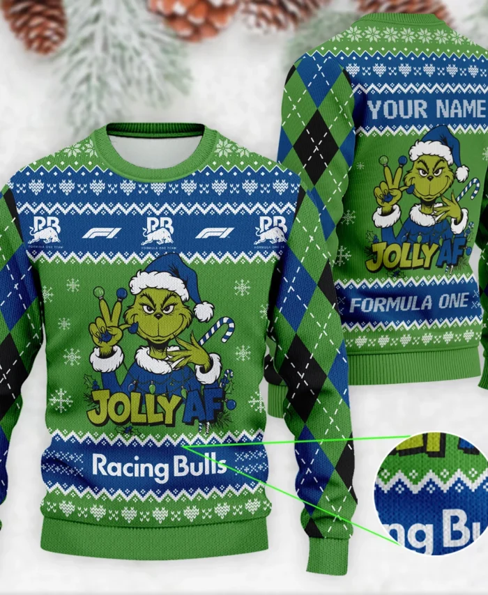 Jolly AF The Grinch Racing Bulls Formula 1 - Ugly Sweater BLVAF1220925A16RAC