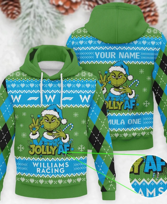 Jolly AF The Grinch Williams Formula 1 - Knitted Hoodie BLVAF12209250A16WIL