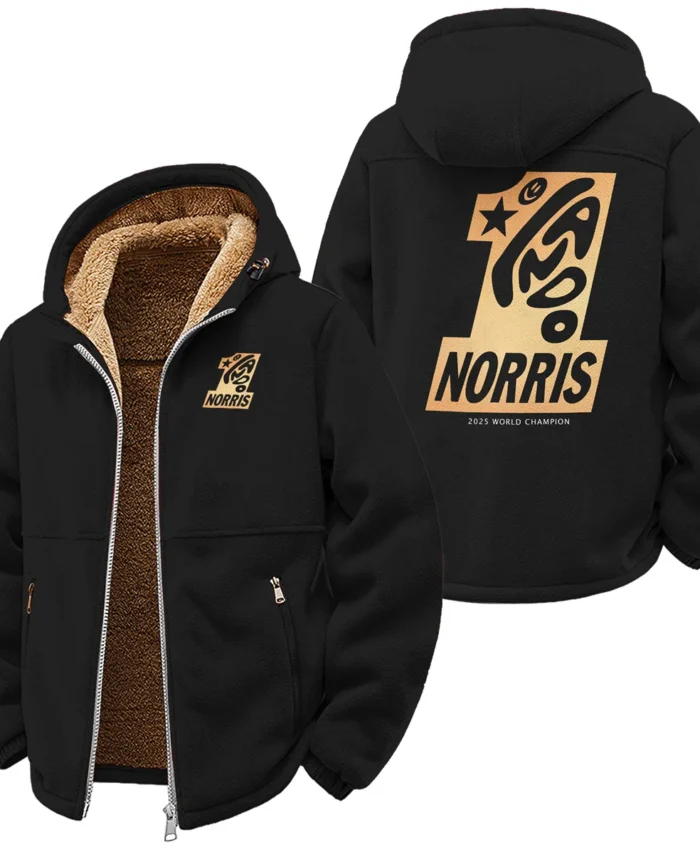 Lando Norris #1 World Champion Winter Fleece Jacket BLVALN051225A9WFJ