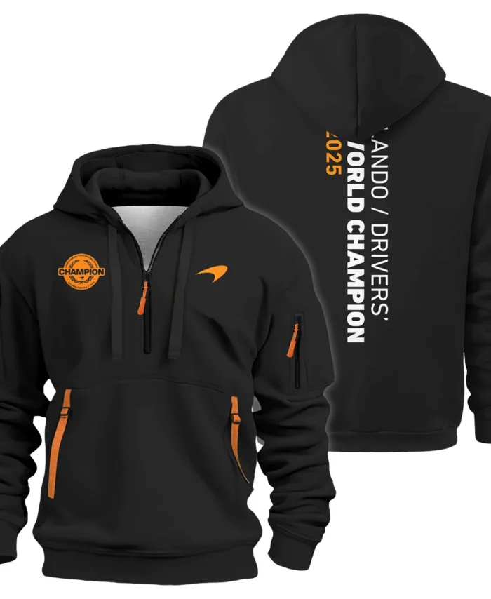Lando Norris 2025 Drivers’ World Champion McLaren F1 Team Hoodie Half Zip BLVALN051225A3HDF