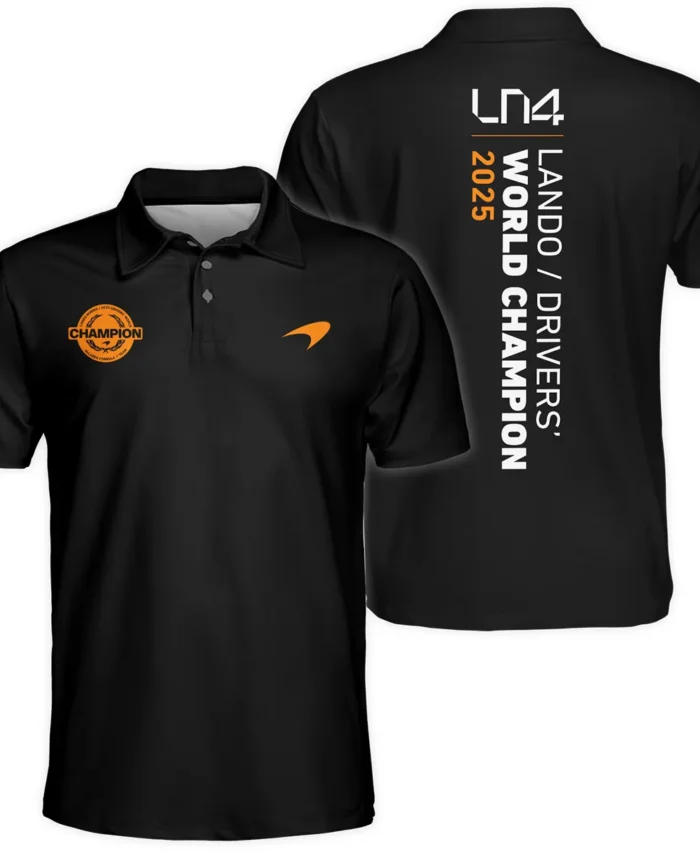 Lando Norris 2025 Drivers’ World Champion McLaren F1 Team Polo Shirt BLVALN051225A3PL