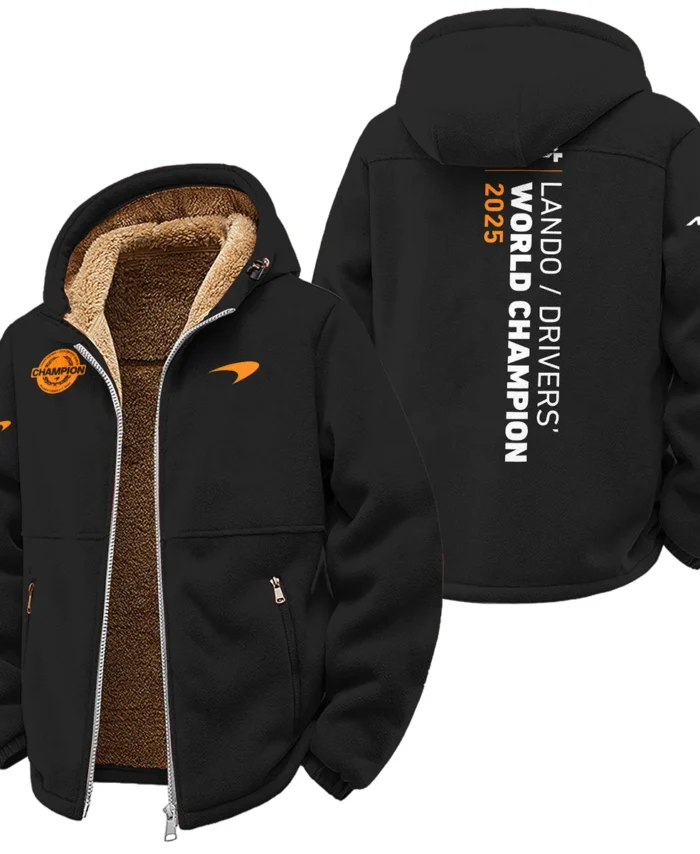 Lando Norris 2025 Drivers’ World Champion McLaren F1 Team Winter Fleece Jacket BLVALN051225A3WFJ