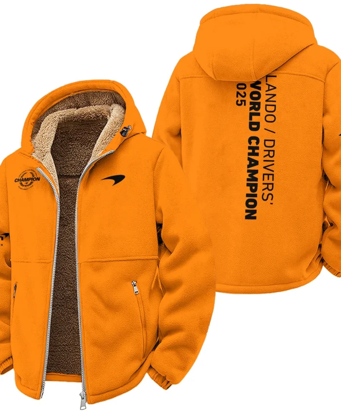 Lando Norris 2025 Drivers’ World Champion McLaren F1 Team Winter Fleece Jacket BLVALN051225A4WFJ