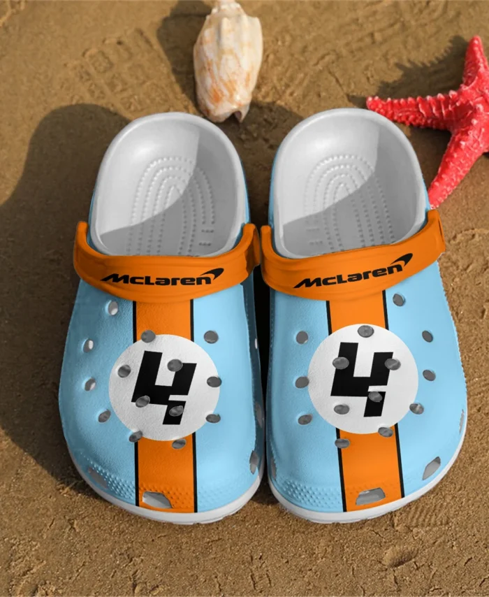 Lando Norris 4 McLaren F1 Crocs - Waterproof Odor-resistant Antimicrobial BLMCL8425A15
