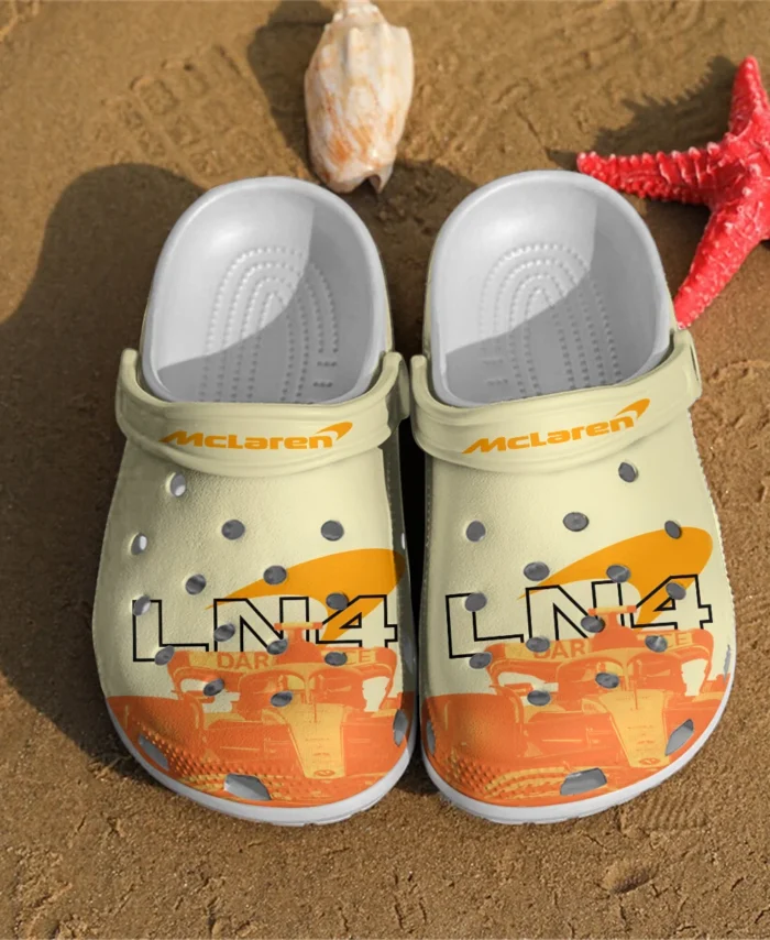 Lando Norris 4 McLaren F1 Crocs - Waterproof Odor-resistant Antimicrobial BLMCL8425A19