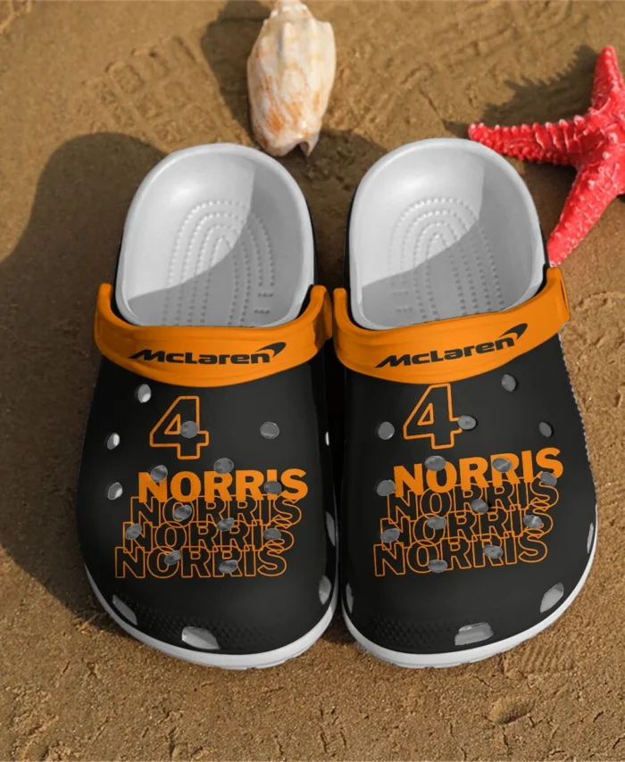 Lando Norris 4 McLaren F1 Crocs - Waterproof Odor-resistant Antimicrobial BLMCL8425A21