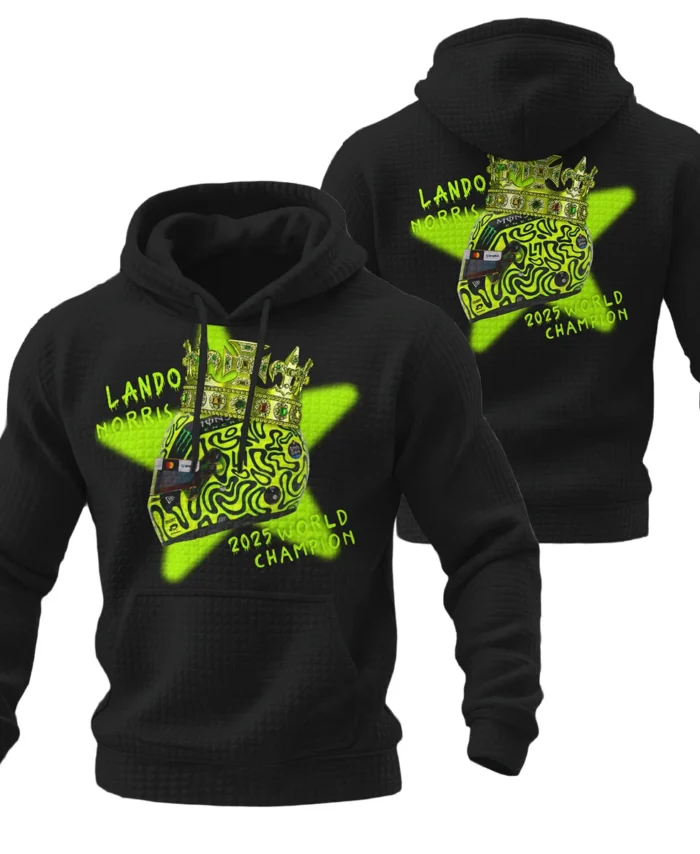Lando Norris Crown World Champion Hoodie Quilted Waffle BLVALN051225A6HQW