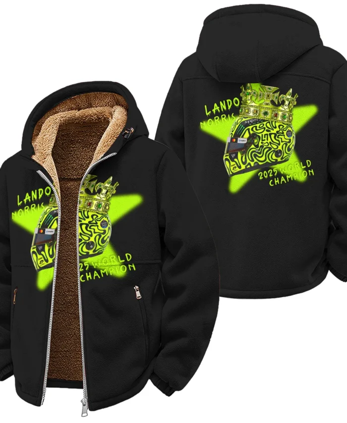 Lando Norris Crown World Champion Winter Fleece Jacket BLVALN051225A6WFJ