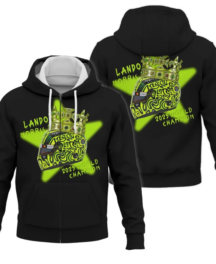 Lando Norris Crown World Champion Zipper Hoodie BLVALN051225A6ZHD