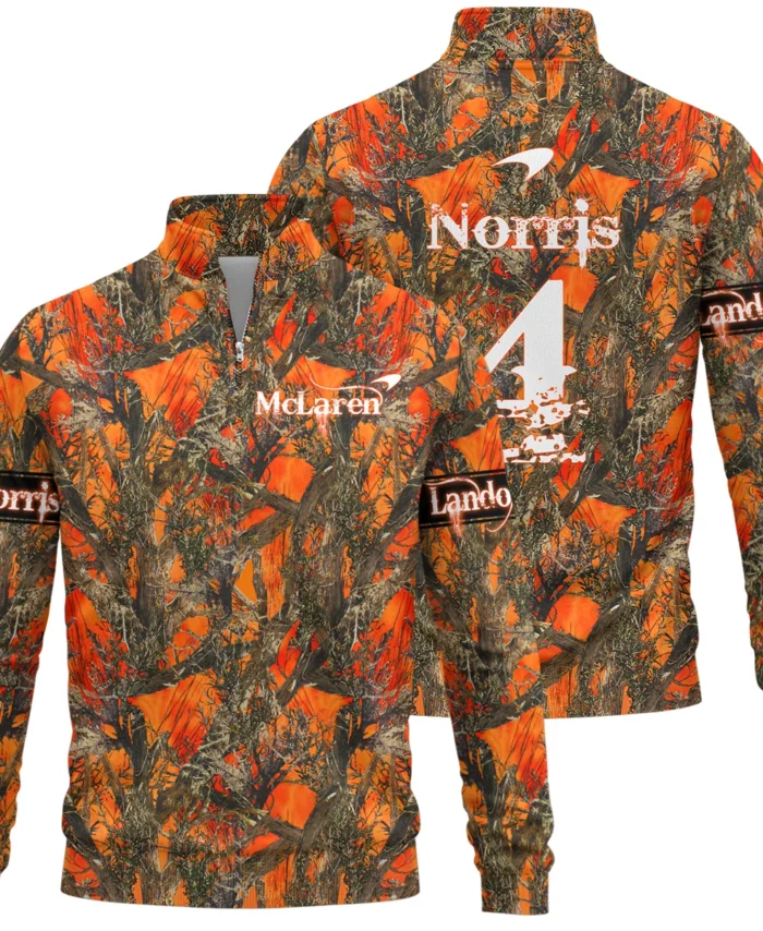 Lando Norris Hunting Camo McLaren F1 Quarter-Zip Sweatshirt BLNR2825A1QZS
