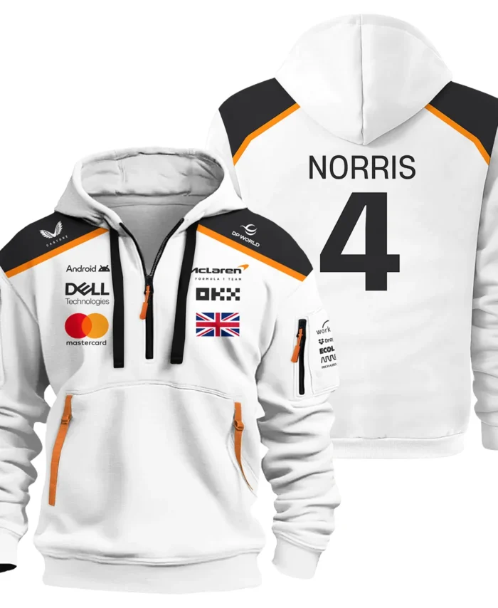 Lando Norris LN4 McLaren F1 Exclusive Hoodie Half Zipper BLF19625A1HDF