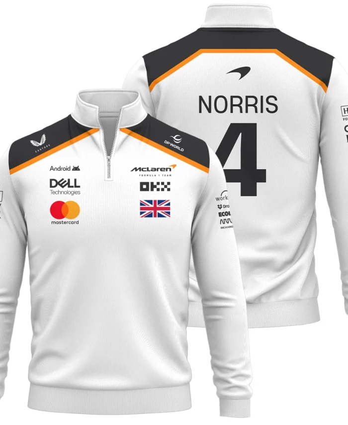 Lando Norris LN4 McLaren F1 Exclusive Quarter-Zip Sweatshirt BLF19625A1QZS