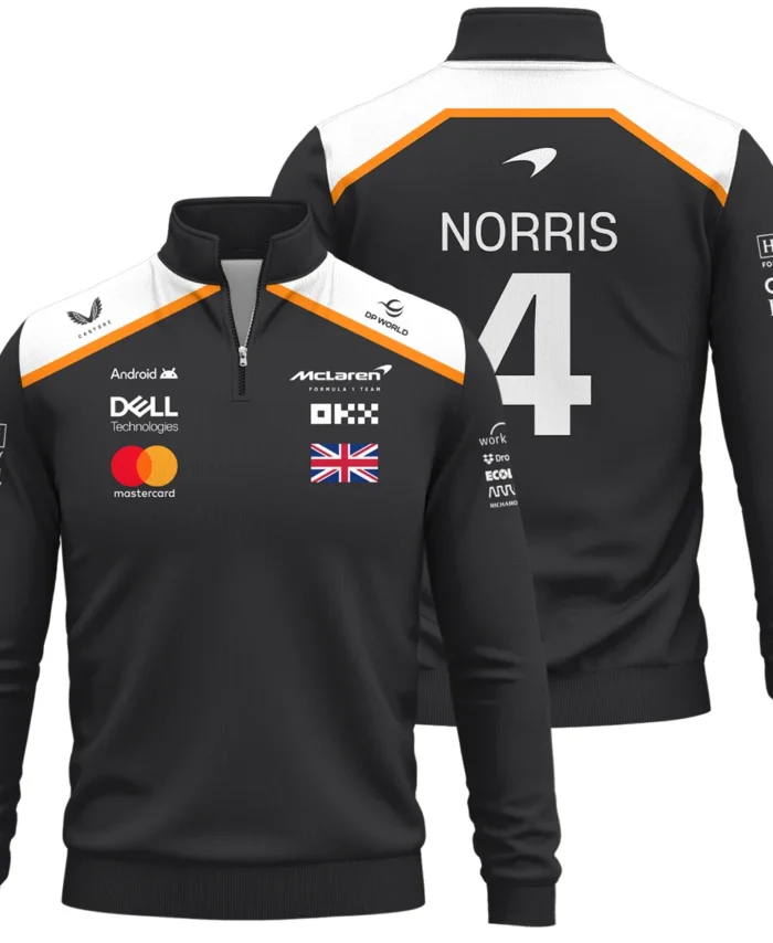 Lando Norris LN4 McLaren F1 Exclusive Quarter-Zip Sweatshirt BLF19625A2QZS