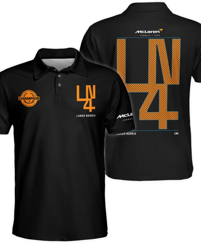 Lando Norris LN4 World Champion McLaren F1 Team Polo Shirt BLVALN051225A8PL