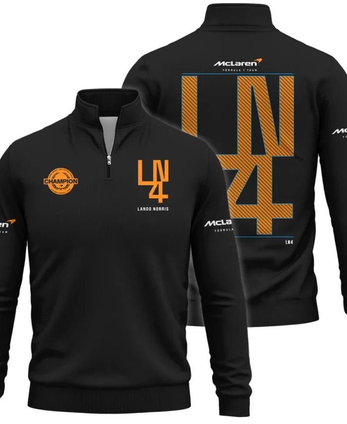 Lando Norris LN4 World Champion McLaren F1 Team Quarter-Zip Sweatshirt BLVALN051225A8QZS