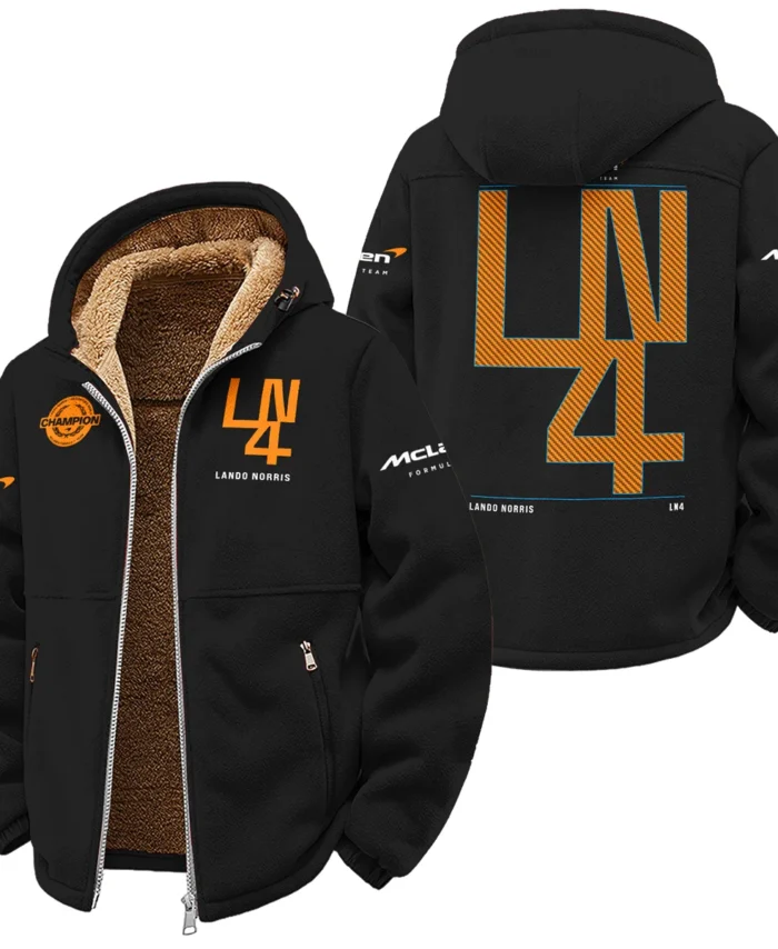Lando Norris LN4 World Champion McLaren F1 Team Winter Fleece Jacket BLVALN051225A8WFJ