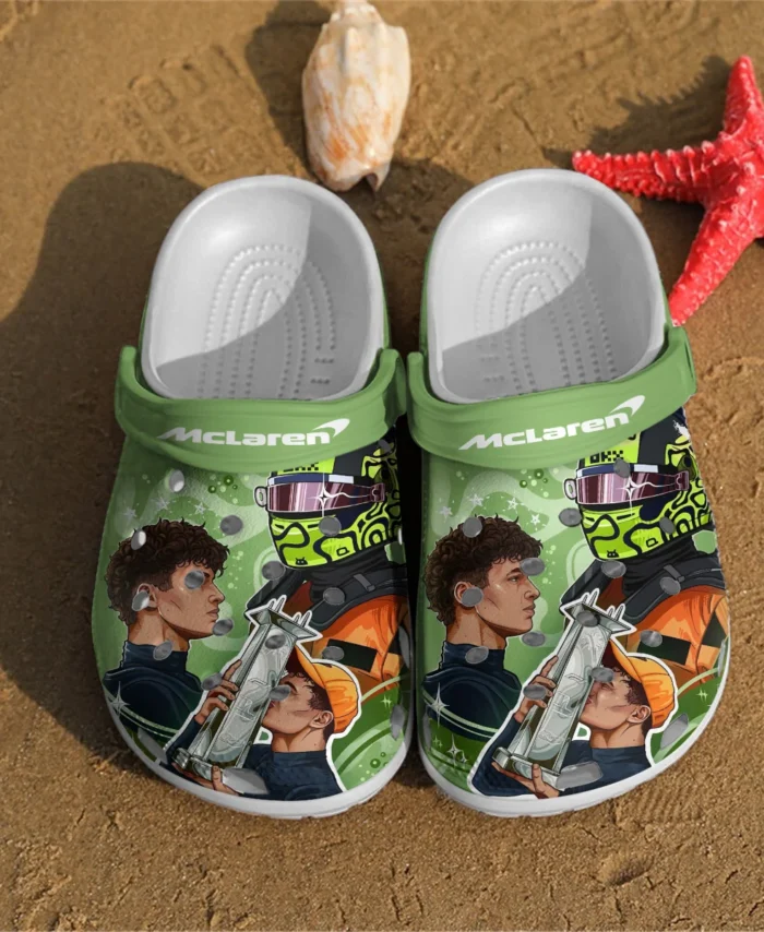 Lando Norris McLaren F1 Crocs - Waterproof Odor-resistant Antimicrobial BLMCL8425A10