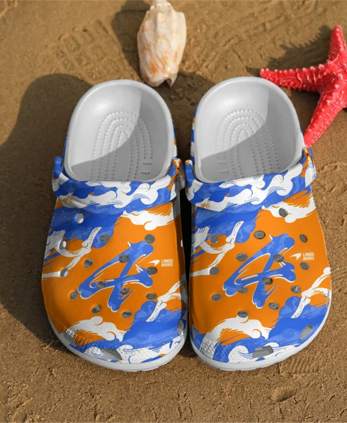 Lando Norris McLaren F1 Crocs - Waterproof Odor-resistant Antimicrobial BLMCL8425A13