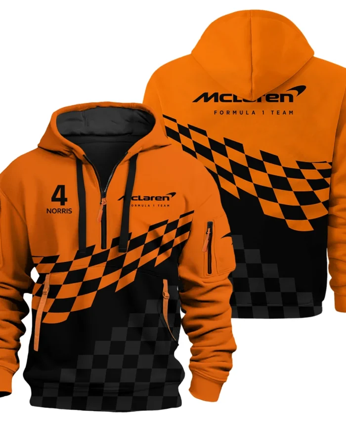 Lando Norris McLaren F1 Exclusive Logo Hoodie Half Zip BLMCL10425A13HZ