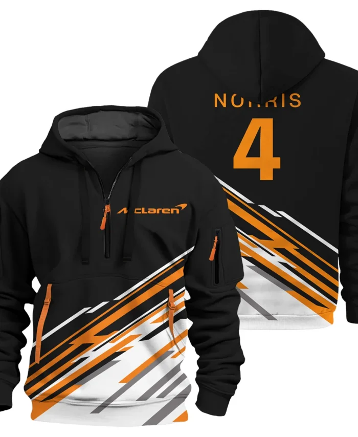 Lando Norris McLaren F1 Exclusive Logo Hoodie Half Zip BLMCL10425A23HZ
