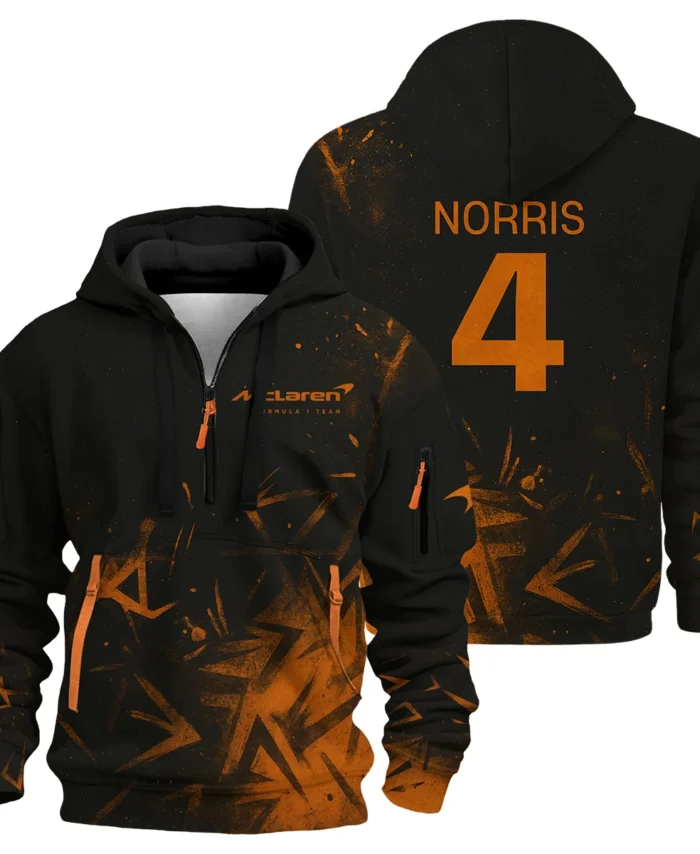 Lando Norris McLaren F1 Exclusive Logo Hoodie Half Zip BLMCL3525A3NR3HZ