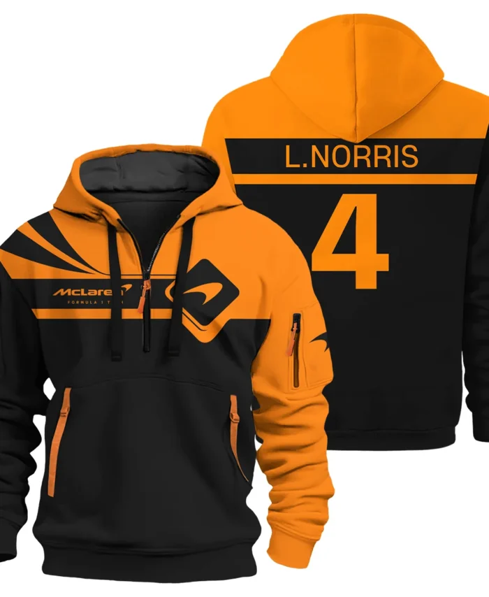 Lando Norris McLaren F1 Exclusive Logo Hoodie Half Zip BLMCL5525A13HZ