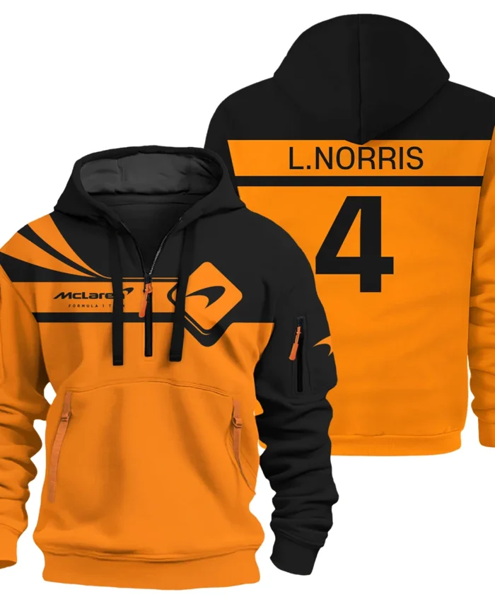 Lando Norris McLaren F1 Exclusive Logo Hoodie Half Zip BLMCL5525A23HZ