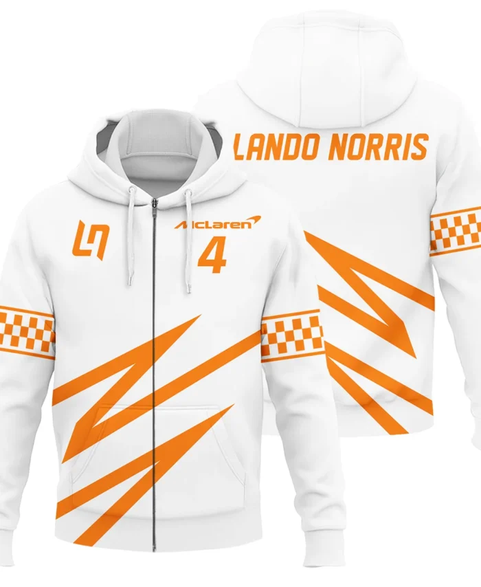 Lando Norris McLaren F1 Exclusive Logo Zipper Hoodie BLMCL10425A4ZHD