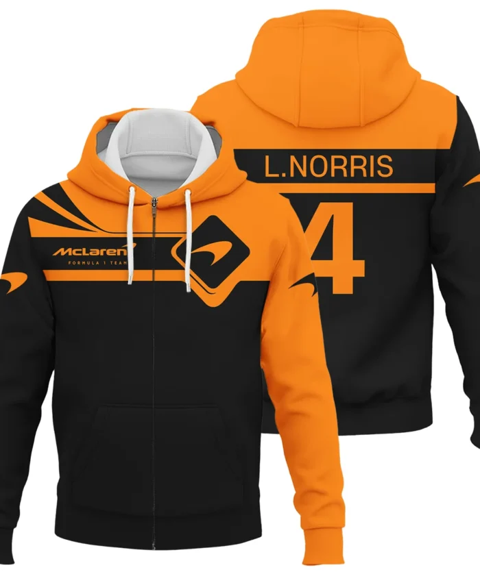 Lando Norris McLaren F1 Exclusive Logo Zipper Hoodie BLMCL5525A1ZHD