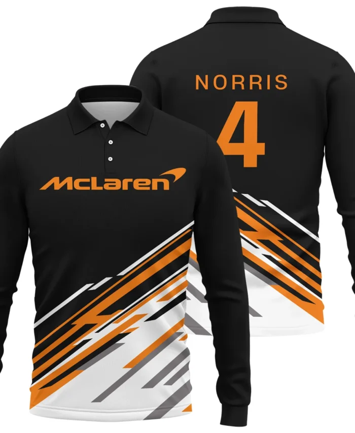 Lando Norris McLaren F1 Long Polo Shirt All Over Prints BLMCL10425A2LPL
