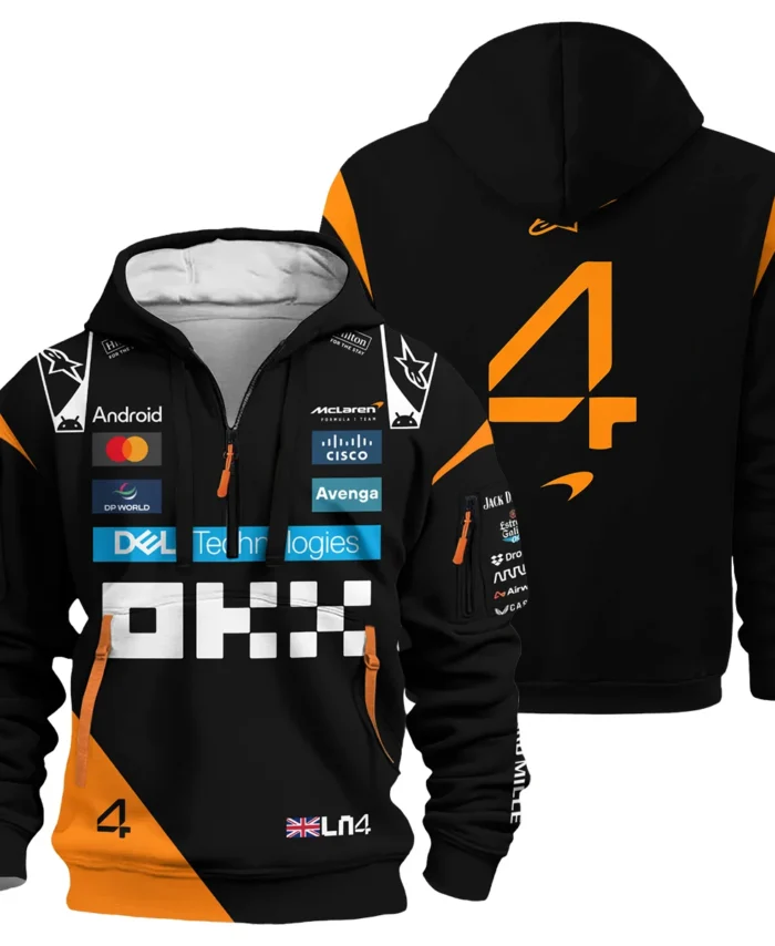 Lando Norris McLaren Formula One Exclusive Hoodie Half Zipper BLF1180525A2HDF