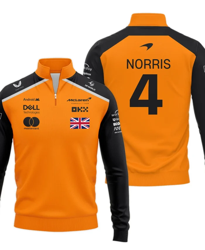 Lando Norris McLaren Formula One Exclusive Logo Quarter-Zip Sweatshirt BLF1290325A1MCLQZS