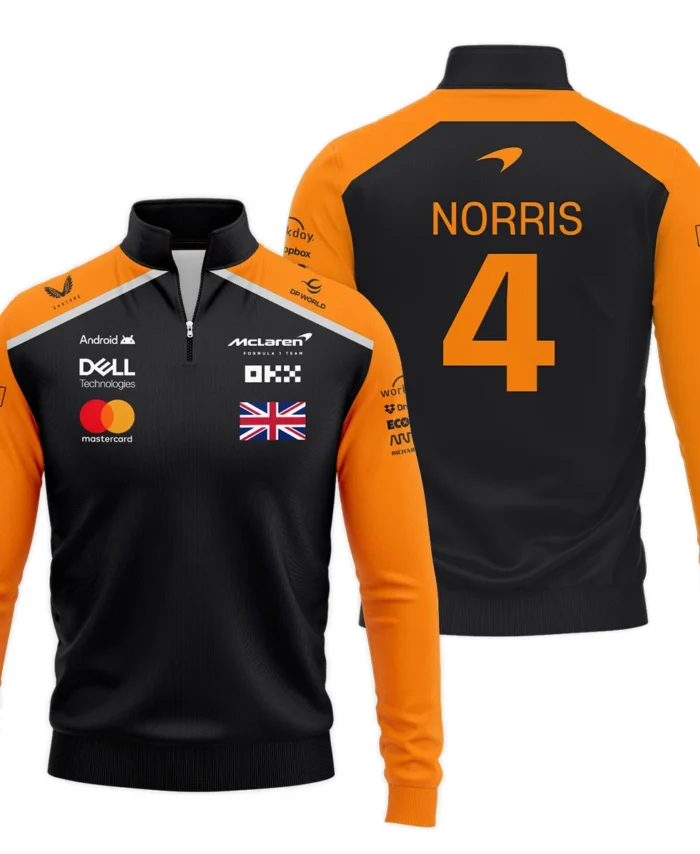 Lando Norris McLaren Formula One Exclusive Logo Quarter-Zip Sweatshirt BLF1290325A2MCLQZS
