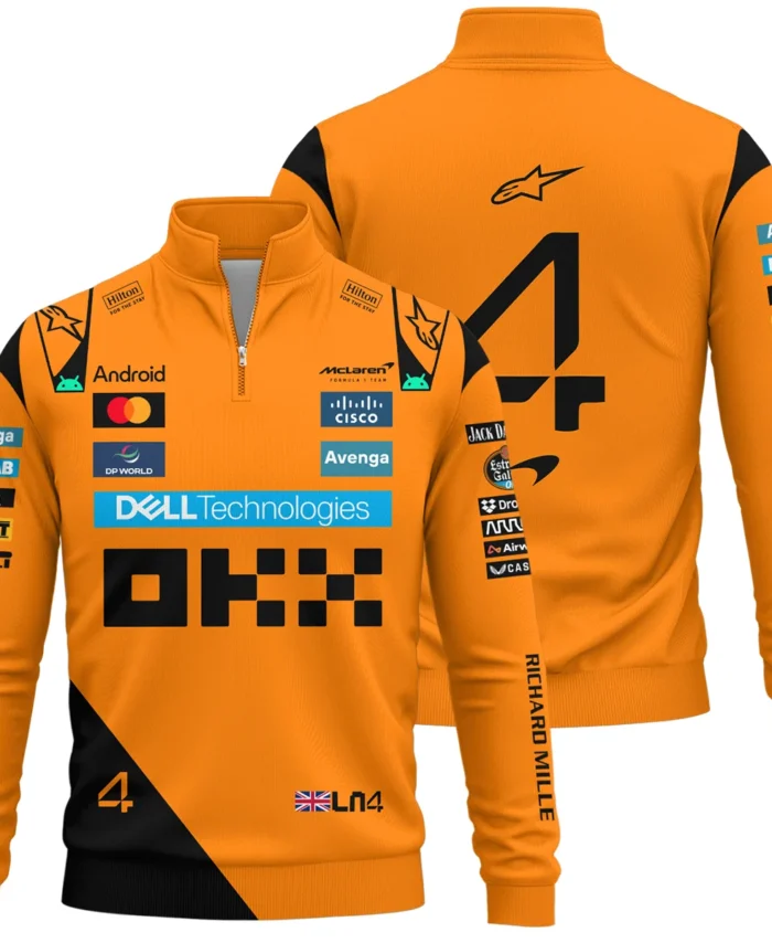 Lando Norris McLaren Formula One Exclusive Quarter-Zip Sweatshirt BLF1180525A1QZS