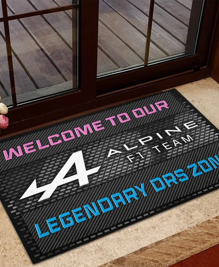 Legendary DRS Zone Alpine F1 Rubber Base Doormat - All Over Print BLF1139A3ALP