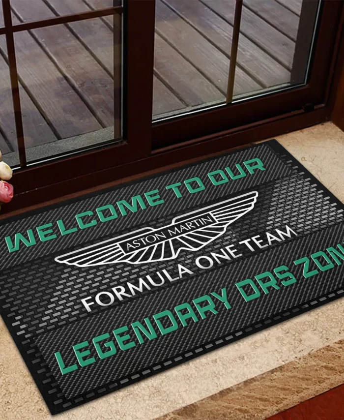 Legendary DRS Zone Aston Martin F1 Rubber Base Doormat - All Over Print BLF1139A3AM