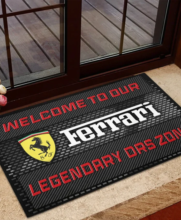 Legendary DRS Zone Ferrari F1 Rubber Base Doormat - All Over Print BLF1139A3FRR
