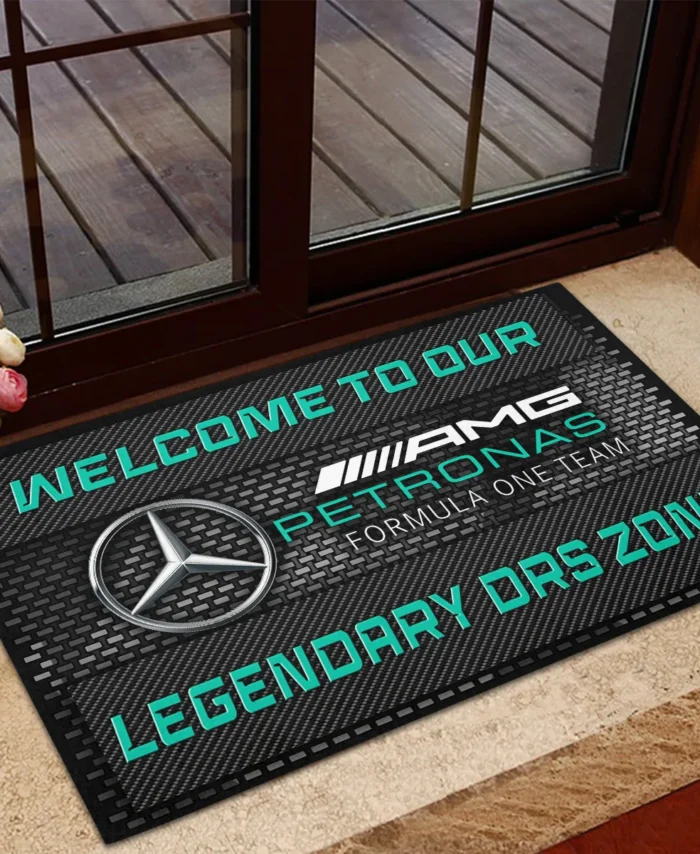 Legendary DRS Zone Mercedes F1 Rubber Base Doormat - All Over Print BLF1139A3MER