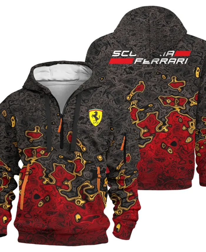 Limited Edition Ferrari F1 Hoodie Half Zip BLFRR15925A3HDF
